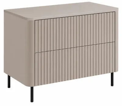 Productafbeelding van Badkamerkast 80, kasjmierkleur, gladde afwerking, zwarte poten, afmetingen: 80,8 x 44,2 x 65 cm, AI-gegenereerde afbeelding