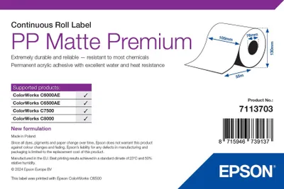 Immagine prodotto di Epson 7113703 etichetta per stampante Bianco Etichetta per stampante autoadesiva