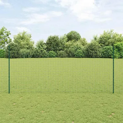 Produktbild von Möbel Euro-Zaun mit Pfosten 10 x 1,4 m PVC-beschichteter Stahl Grün - Metallzäune &2333