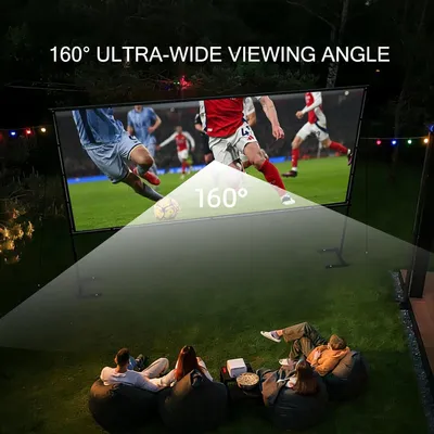 Produktbild von Projektionsleinwand 100 Zoll, verstärkter Fuß, 16:9, 4K HD, für Präsentationen