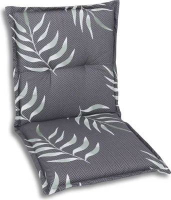 Produktbild von GO-DE Textil, Sesselauflage Niederlehner, Einzelset, Farbe: anthrazit, Maße ca.: 100 cm x 50 cm x 7 cm, Rückenhöhe: 52