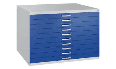Zdjęcie produktu dla Szafka na dokumenty C+P seria 7100_7200, wys. 760 x szer. 1100 x gł. 765 mm, 7035/5010