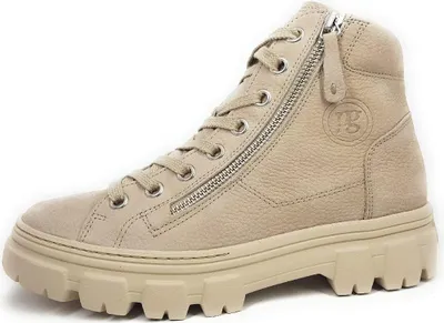 Produktbild von Paul Green Damenschuhe Stiefeletten Schnürer Schnürstiefel Beige Freizeit, Schuhgröße:EUR 40 | UK 6.5