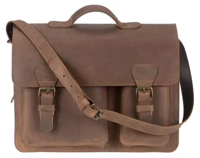 Produktbild von Ruitertassen Lehrertasche Leder Damen Herren Schultasche Aktentasche 2 Fächer ranger braun