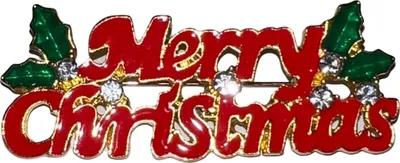 Produktbild von Weihnachten Frohe Weihnachten Brosche Ziernadel