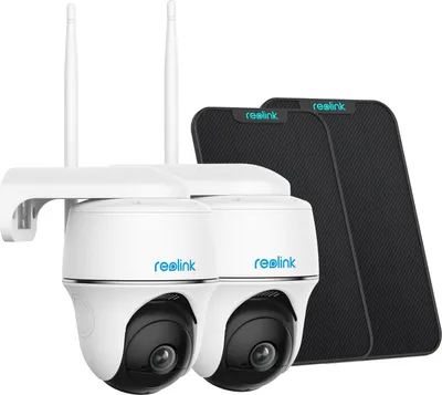 Produktbild von Reolink 4MP 355°/140° PTZ solární/bateriová venkovní kamera s 2,4/5GHz WiFi, detekcí osob/vozidel, PIR senzorem, 2cestným zvukem, Argus PT 2K se solárním panelem (2ks), bílá