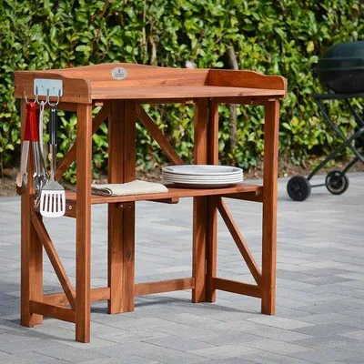 Produktbild von Famanu Grillwerkstation mit 3 Grillutensilien - Holz