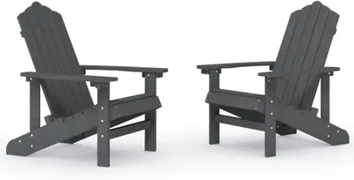 Produktbild von 2 Adirondack-Gartenstühle aus HDPE für Terrasse und Garten, pflegeleicht und komfortabel