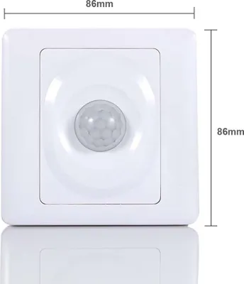 Obrázok produktu pre automatický spínač s infračerveným PIR senzorom pohybu 220 V, montáž na stenu, nočné svetlo LED