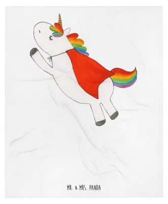 Produktbild von Mr. & Mrs. Panda Kuscheldecke Einhorn Geburtstag - Weiß - Geschenk, Bettdecke, Plaid, Sofadecke, Freundin, Unicorn, Tagesdecke, Geburtstagsgeschenk, Held, Decke