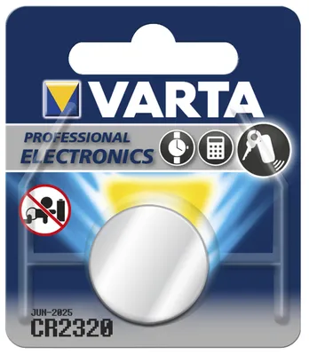 Produktbild von Varta Batterien Knopfzelle CR2320, 1 Stück, Lithium Coin, 3V, kindersichere Verpackung, für elektronische Kleingeräte - Autoschlüssel, Fernbedienungen, Waagen, Einwegbatterie, CR2320, Lithium, 3 V, 1 Stück(e), 135 mAh