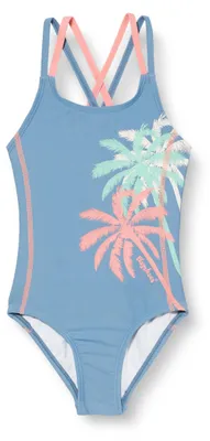 Produktbild von Playshoes UV-Schutz Badeanzug Mädchen Schwimmanzug Badebekleidung, Palmen, 74/80