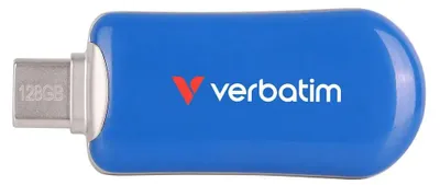 Obrázok produktu pre Verbatim 30233, 128 GB, USB Typ-C, 3.2 Gen 1 (3.1 Gen 1), 100 MB/s, Bez krytu konektora, Modrá