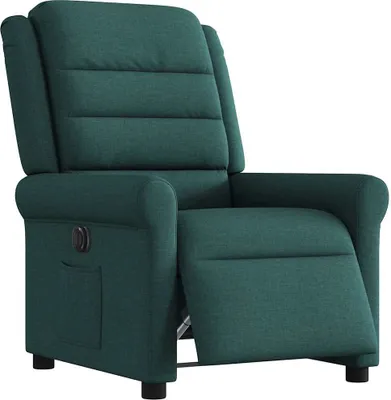 Image de vidaXL Fauteuil relax électrique vert foncé Tissu