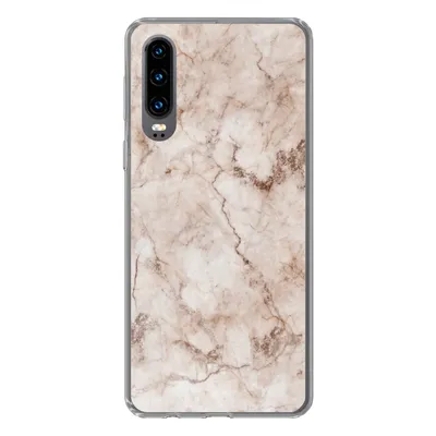 Produktbild von MuchoWow® Handyhülle Schutzhülle Hülle für Huawei P30 Marmor - Luxus - Braun Silikon Softcase Handy Hülle - Kartenbesitzer