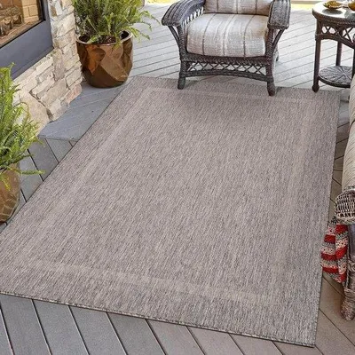Obrázek produktu pro Voděodolný šedý koberec 120 x 170 cm do kuchyně a na balkon