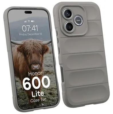 Produktbild von Robuste Handyhülle für Honor 600 Lite 5G, Bizon Case Tur, Hellgrau