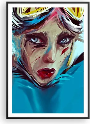 Produktbild von Gerahmtes Poster - Schwarzer Rahmen - Stück Modern Frau - 70x100 cm - Wand Bild - Wanddeko - Wandbilder - Kunstposter - Wandposter - Bilderrahmen - Bilder - Kunstdruck - P2BPA70x100-4650