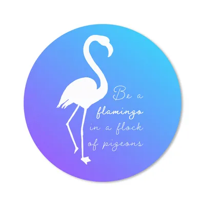 Produktbild von MuchoWow® Mauspad Mousepad Flamingo - Scherenschnitt - Briefe - Zitate 30x30 cm - Mousepads - Maus Mat - Pad - Mausunterlage - Tischunterlage - Schreibtischmatten