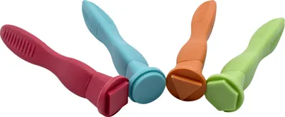 Produktbild von EDUPLAY 370028 Soft Grip Geo Stempel aus Gummi, 14 x Ø 3 cm, mehrfarbig, 4-teilig (1 Set)