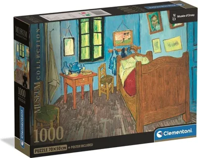 Zdjęcie produktu dla Clementoni Puzzle 1000 szt. Muzeum Van Gogh - Sypialnia w Arles