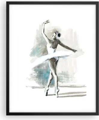 Produktbild von Gerahmtes Poster - Schwarzer Rahmen - Ballerina Tanz Frau - 40x50 cm - Wand Bild - Wanddeko - Wandbilder - Kunstposter - Wandposter - Bilderrahmen - Bilder - Kunstdruck - P2BPA40x50-4953