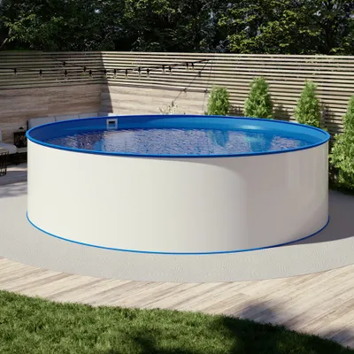 Produktbild von Rundpool Stahlwandbecken Ø 5,00 x 1,20 m, Folie blau 0,80 mm