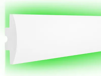 Produktbild von LED Einbauprofil aus Styropor mit Hartbeschichtung, Trockenbau Stuckleisten (1.15 Meter KD506) Zierleisten Zubehör Wand Licht Leiste Eckleisten