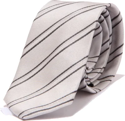 Produktbild von 8600W cravatta uomo EPSILON silk silver tie men
