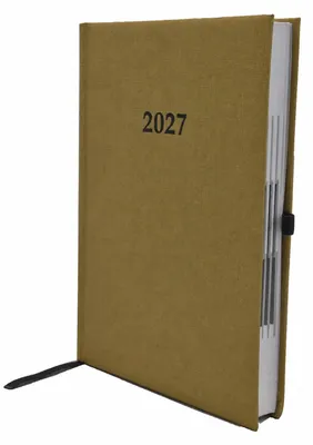 Produktbild von 2027 ADINA Buchkalender Chefplaner A5 gold-metallic 1 Tag 1 Seite