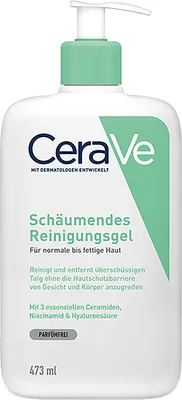 Zdjęcie produktu dla CeraVe Oczyszczający żel do mycia dla skóry normalnej i tłustej, 473 ml