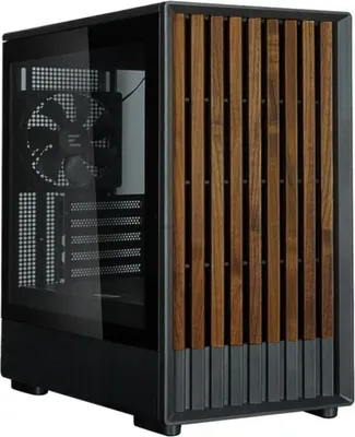 Image de Boîtier PC Mini Tour ZALMAN P10 NAMU, M-ATX, Noir, Façade Mesh Bois, 3 Ventilateurs 120mm, Verre Trempé