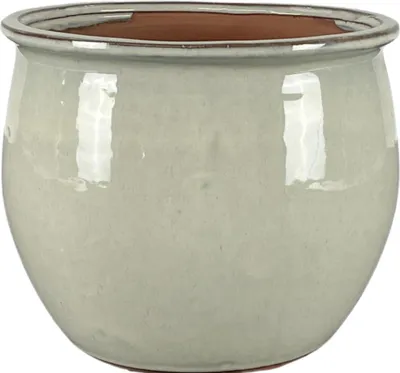 Produktbild von Provencelia Blumentopf NEWTON Weiß Keramik Pflanzkübel Pflanzgefäß für Garten und Terrasse Außenbereich Pflanzkübel aus Keramik wetterfest frostsicher Terrakotta-optik weiß glasiert Innen und Außen Pflanzcontainer Deko Übertopf mit Ablaufloch Durchmesser: 21 cm Höhe: 23 cm