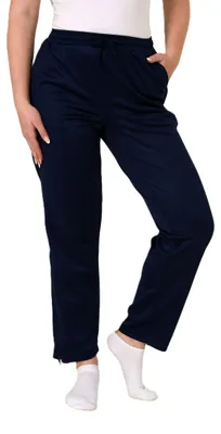 Produktbild von Damen Rehahose mit seitlichen Reißverschluß Jogginghose für Reha, Physio, Gipsbein ; navy , M