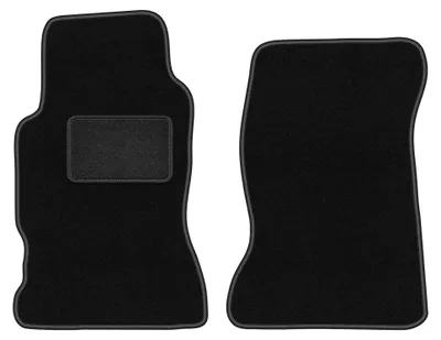 Productafbeelding van Velours voormatten voor Honda Legend II 1991-1996 (coupé) – 2-delig, zwart, op maat – Wielganizator LUX
