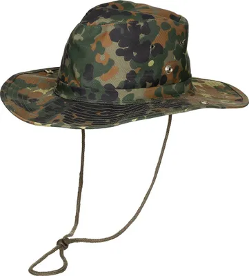 Produktbild von MFH Buschhut, mit Kinnband, zum Hochstellen, flecktarn