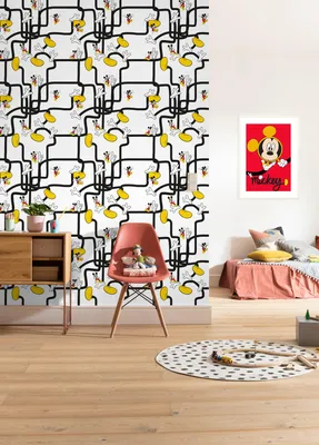 Produktbild von Komar Vlies Fototapete "Mickey Mouse - Foot Labyrinth" - Größe: 200 x 280 cm (Breite x Höhe), 4 Bahnnen