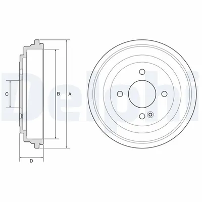 Produktbild von Bremstrommel DELPHI BF633