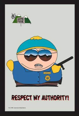 Produktbild von South Park Cartman Police - 20x30 cm bedruckter Spiegel im Kunststoff Rahmen