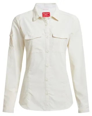 Immagine prodotto di Craghoppers NosiLife Adventure - Camicia a maniche lunghe da donna, taglia:42, colore:Sale marino