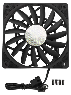 Imagen del producto de Ventilador de caja PWM de 120 mm, 4 pines, con cojinete dinámico MFDB, velocidad de 500 a 1800 RPM, para refrigeración de PC, color