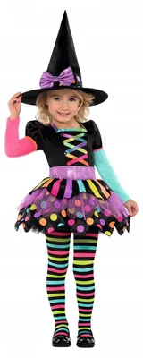 Obrázok produktu pre Amscan, detský kostým čarodejnice, Halloween, veľkosť 122-128 cm