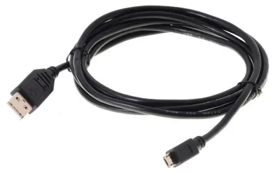 Produktbild von helos USB 2.0 Kabel USB-A Stecker/USB-B micro Stecker 1,8 m schwarz, lose