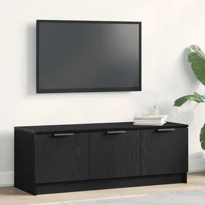 Image de Maison Exclusive - Meuble TV aspect chêne noir 102 x 35 x 36,5 cm