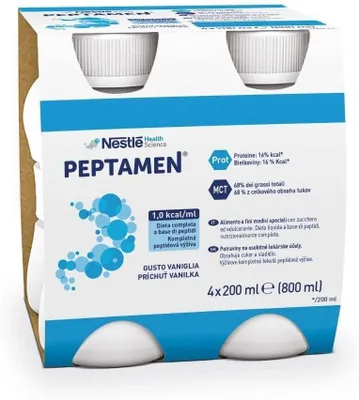 Imagen del producto de PEPTAMEN, sabor vainilla, 4 unidades de 200 ml