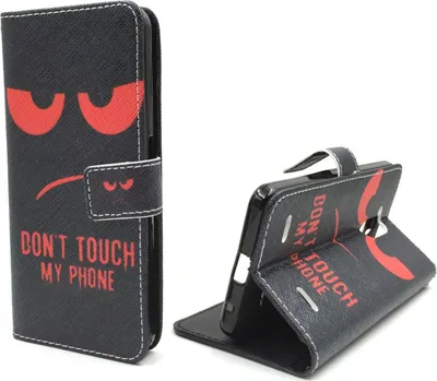 Produktbild von Handyhülle Tasche für Handy ZTE Blade V7 Lite Dont Touch My Phone Rot