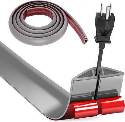 Produktbild von Famanu Kabelgoot Flexibel - Kabelmanagement, 1 Meter x 3 cm - Grau