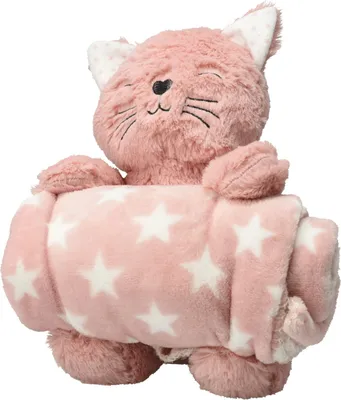 Immagine prodotto di Morbido gatto con coperta con stelle per bambini (75x100 cm)