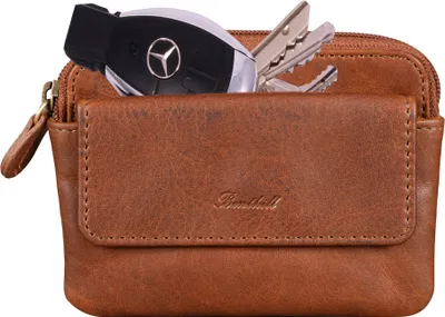 Produktbild von Benthill Schlüsseltasche Leder | Schlüsselbörse mit Münzfach| Kleines Schlüsseletui mit Kartenfach | Echt Leder Schüssel-Etui