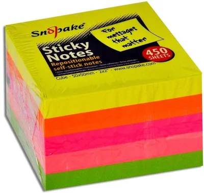 Image de Papillons adhésifs fluo Mini 400 feuilles 50mmx50mm